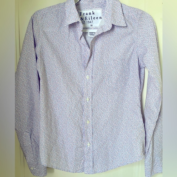 Frank & Eileen Tops - Frank & Eileen Barry Shirt Floral Print Crinkle Cotton Button Down Shirt Size XS